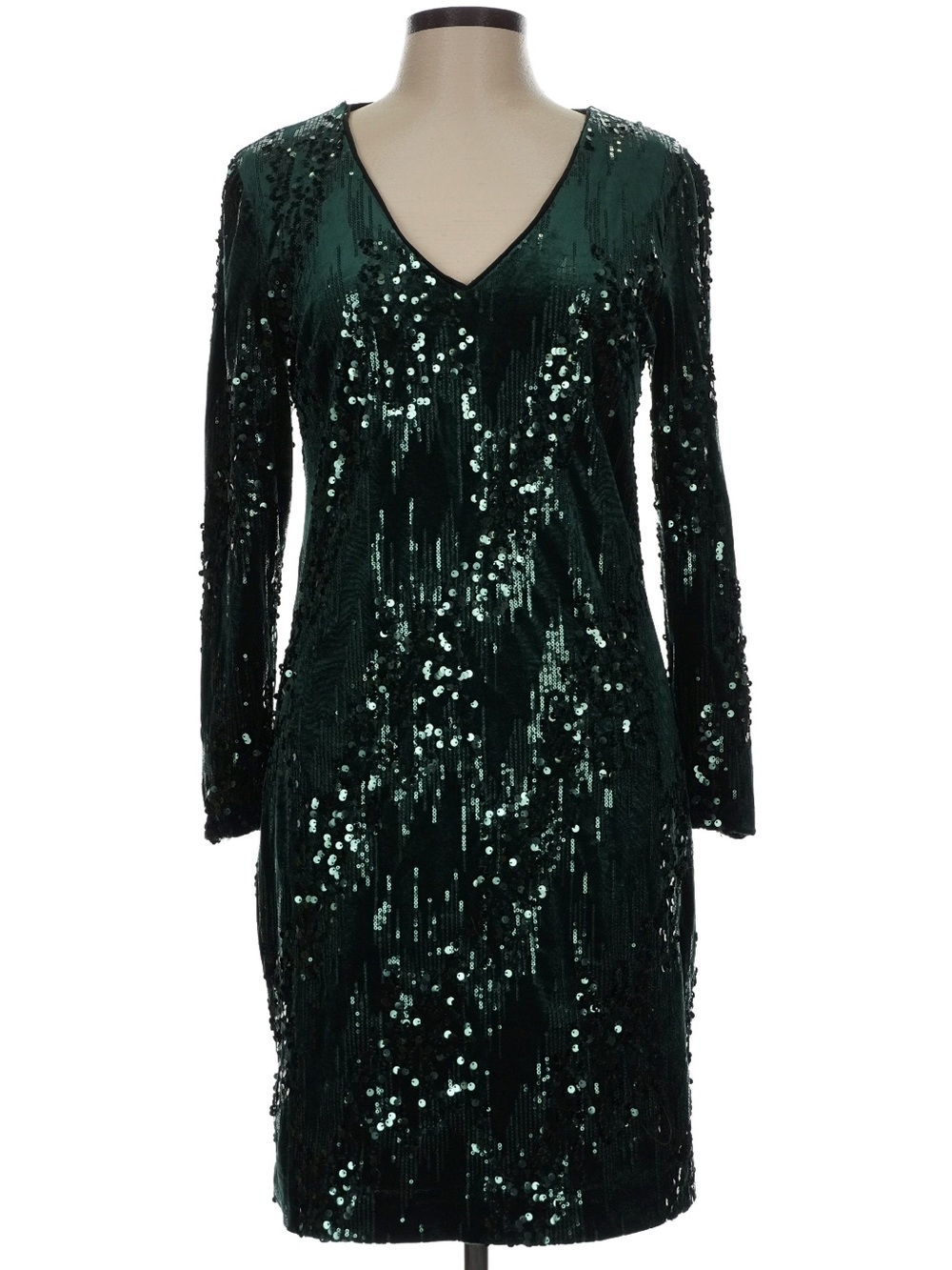 Alexia Admor Emerald Green Velvet Sequin Dress Size 10 Absolutely Stunning